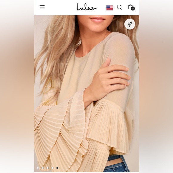 Pleated Sleeve Blouse - Picture 5 of 9